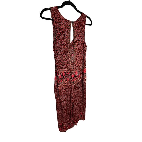 Free Peopke red and black floral print wide leg boho jumpsuit - Picture 9 of 9